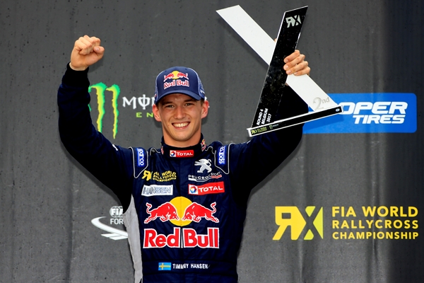 Timmy Hansen and the PEUGEOT 208 WRX  finish just shy of victory in Belgium